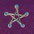 Sir Gawain's Escutcheon Pentagram: Pentagram of Swords - www.avalonstreasury.com [112 x 112 px]